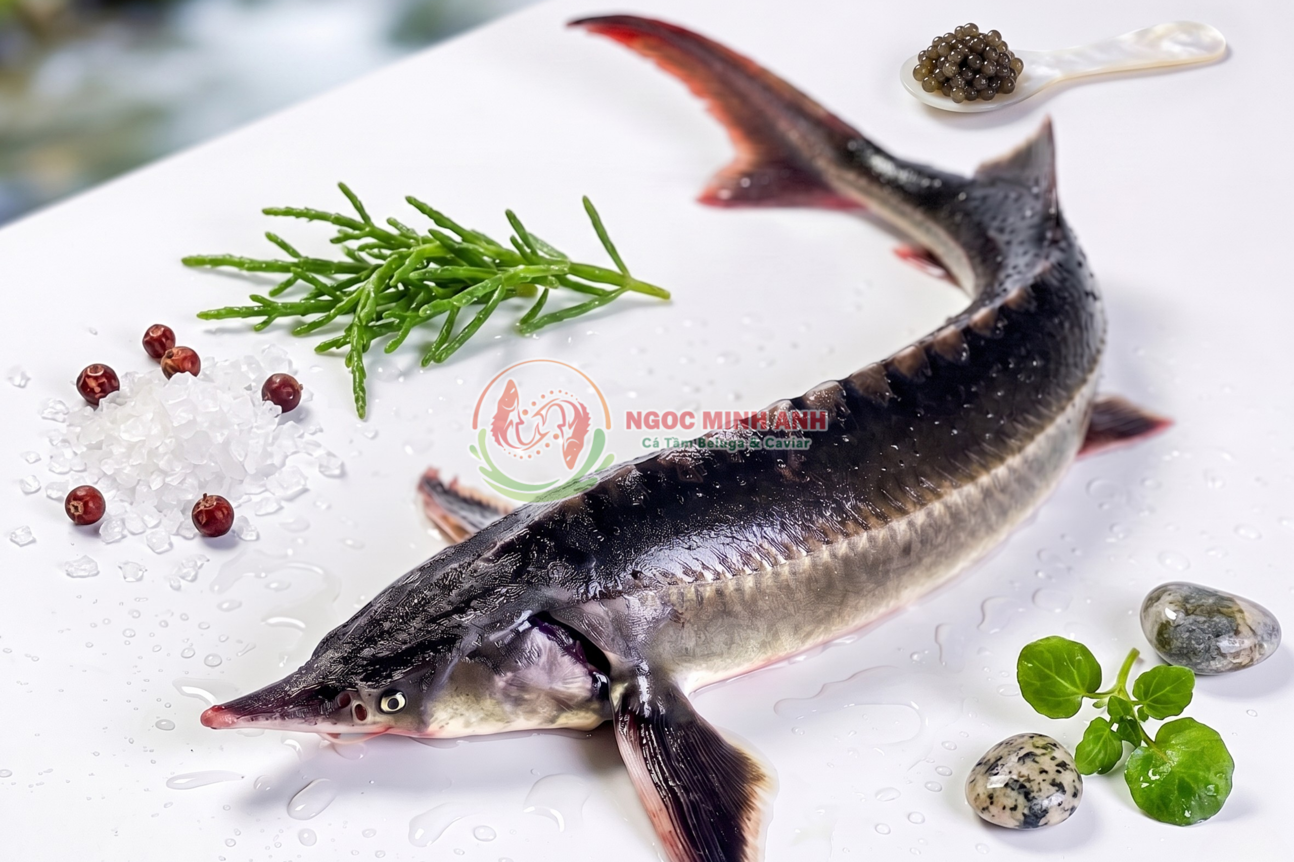Cá tầm nguyên con và trứng cá tầm caviar Ngọc Minh Anh